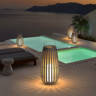 Lina Rattan Lantern Modern  Ornate Antique Finish Fixture