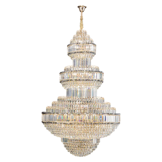 Zynella Royal Crystal Chandelier Refined Modern  Ultra Slim LED Panel Lighting