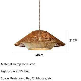 Selina Rattan Wabi Sabi Pendant Lights Premium Modern  Sculptural Spiral LED Fixture