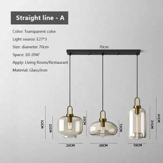 Modern Smoke Glass Pendant Light Modern  Contemporary Crystal Statement Fixture