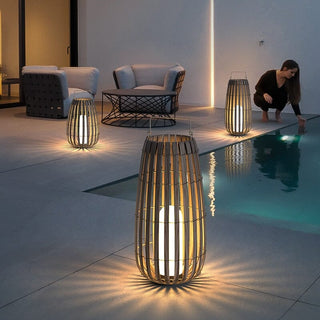 Lina Rattan Lantern Modern  Ornate Antique Finish Fixture