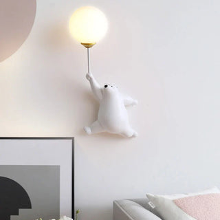 Polar Bear Wall Lamp Premium Modern  Sculptural Spiral LED Fixture
