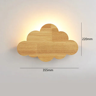 Cloud Wooden Wall Lights Modern  Ornate Antique Finish Fixture