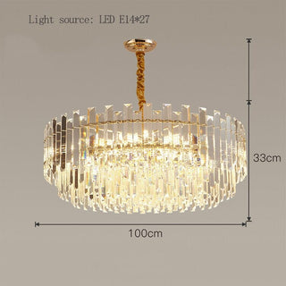 LED Round Golden Crystal Lamp Modern Geometric Design Lamp