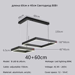 Square pendant chandelier Opulent Modern  Ornate Antique Finish Fixture