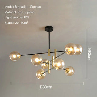 Sloane Chandelier Chic Modern  Art Deco Inspired Illumination
