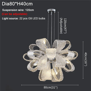 Minar Flower Chandelier Modern  Ornate Antique Finish Fixture