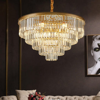 Quantum Ring Chandelier Opulent Modern  Ornate Antique Finish Fixture