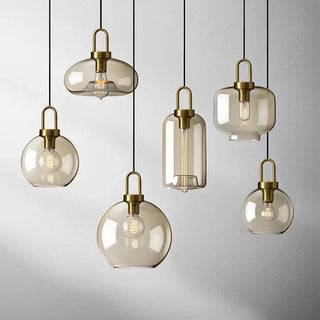 Modern Smoke Glass Pendant Light Modern  Contemporary Crystal Statement Fixture