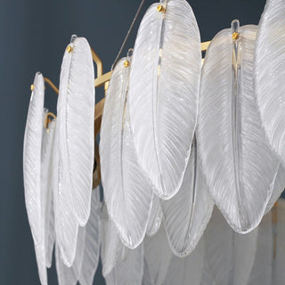 Feather Chandelier Modern  Opulent Multi-Tier Crystal Chandelier