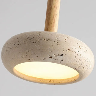 Moorgate Japanese Stone Wood Chandelier Modern  Contemporary Crystal Statement Fixture