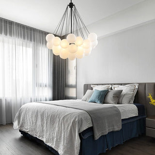 Zynella Frosted Ball Chandelier Modern Geometric Design Lamp