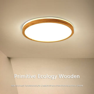 Ella Wooden Lamp Modern  Ultra Slim LED Panel Lighting
