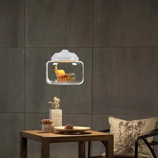 Animal Glass Pendant Modern  Rustic Industrial Hanging Lamp