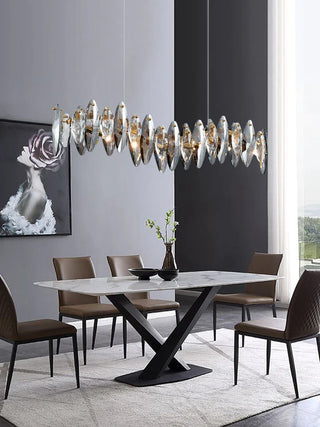 Ritz Oval Chandelier Premium Modern  Chic Glass Globe Pendant