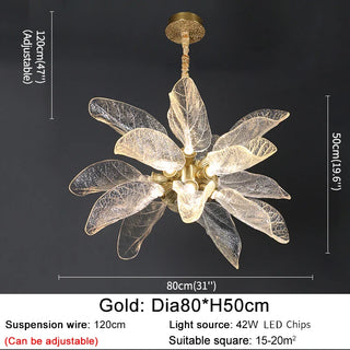 Lily Chandelier Modern  Luxury Gold Frame Light Fitting