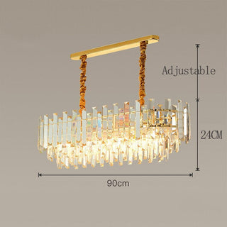 LED Round Golden Crystal Lamp Modern Geometric Design Lamp