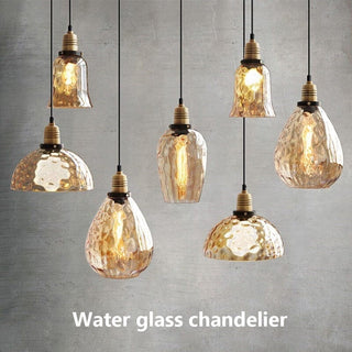 Vintage Amber Glass Pendant Stylish Modern  Ornate Antique Finish Fixture