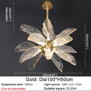 Lily Chandelier Modern  Luxury Gold Frame Light Fitting