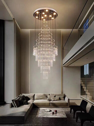 Albert Crystal Chandelier Modern  Opulent Multi-Tier Crystal Chandelier