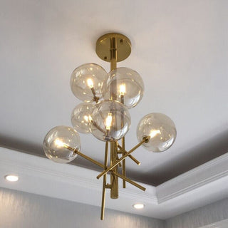 Lara Bubble Chandelier Modern  Sleek Linear Suspension Light