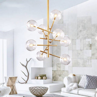 Lara Bubble Chandelier Modern  Sleek Linear Suspension Light