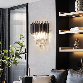 Leonardo Wall Lamp Modern  Contemporary Crystal Statement Fixture