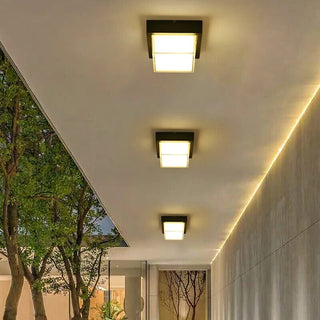 Geometric retro ceiling lights for corridor Modern  Luxury Gold Frame Light Fitting