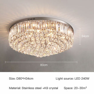 Eva Ceiling Light Modern  Opulent Multi-Tier Crystal Chandelier - Zynella