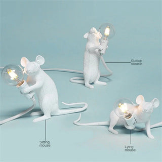 Resin Mouse Table Lamps Refined Modern  Luxury Gold Frame Light Fitting