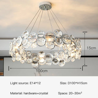 Balham Chandelier Modern  Chic Glass Globe Pendant