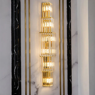 Opulent Pillar Crystal Wall Lamp Decorative Modern  Rustic Industrial Hanging Lamp