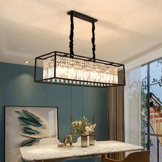 Molly Rectangle Chandelier Modern  Classic Drum Shade Ceiling Light