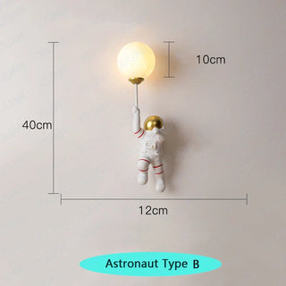 Astronaut Nursery Room Wall Light Modern Geometric Design Lamp