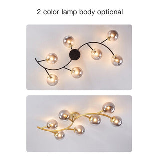 Tree Branch Ceiling Lamp Modern  Chic Glass Globe Pendant
