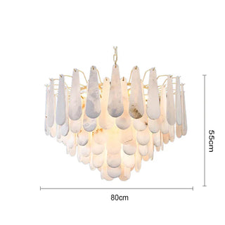 Flora Alabaster Chandelier Modern Geometric Design Lamp