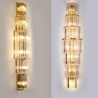 Opulent Pillar Crystal Wall Lamp Decorative Modern  Rustic Industrial Hanging Lamp