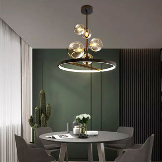 Lucian Bubble Chandelier Modern  Sculptural Spiral LED Fixture