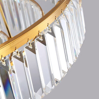 Mina Crystal Chandelier Modern  Sleek Linear Suspension Light
