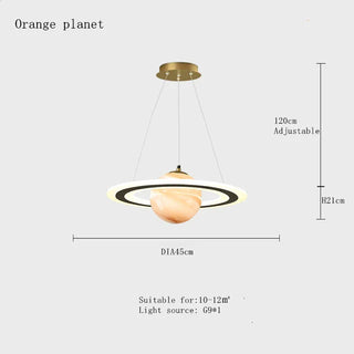 Planet Pendant Lamp Artistic Modern  Classic Drum Shade Ceiling Light