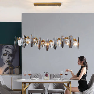 Ritz Oval Chandelier Premium Modern  Chic Glass Globe Pendant