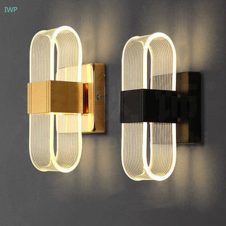 Luxury Acrylic LED Wall Lamp Modern  Ornate Antique Finish Fixture