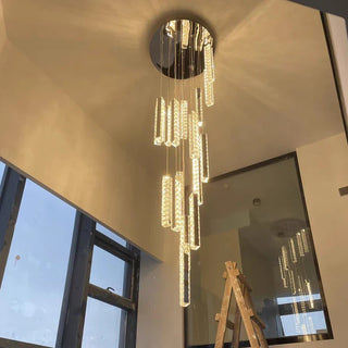 Oxford Crystal Chandelier Opulent Modern  Bohemian Rattan Woven Pendant