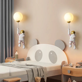 Astronaut Nursery Room Wall Light Modern Geometric Design Lamp