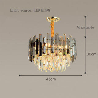 LED Round Golden Crystal Lamp Modern Geometric Design Lamp