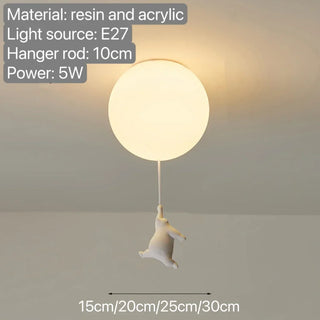 Balloon Bear Chandelier Modern  Vintage Brass Accent Lighting