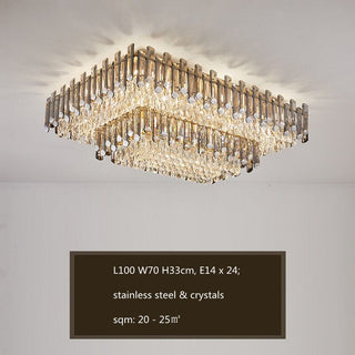 Roberta Crystal Ceiling Lights Classic Modern Geometric Design Lamp
