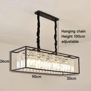 Molly Rectangle Chandelier Modern  Classic Drum Shade Ceiling Light