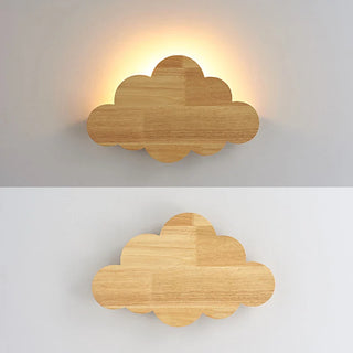 Cloud Wooden Wall Lights Modern  Ornate Antique Finish Fixture