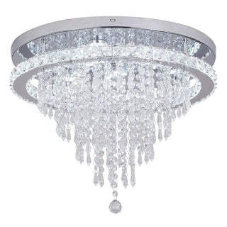 Ava Crystal LED Chandelier Modern  Scandinavian Wooden Accent Light